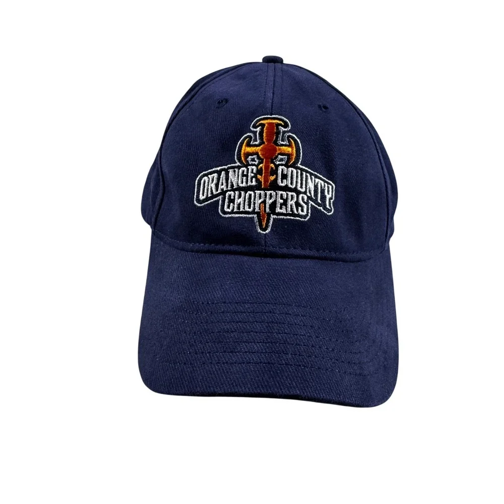 Orange County Choppers Baseball Cap Mens OSFA Navy Blue Embroidered Logo Hat